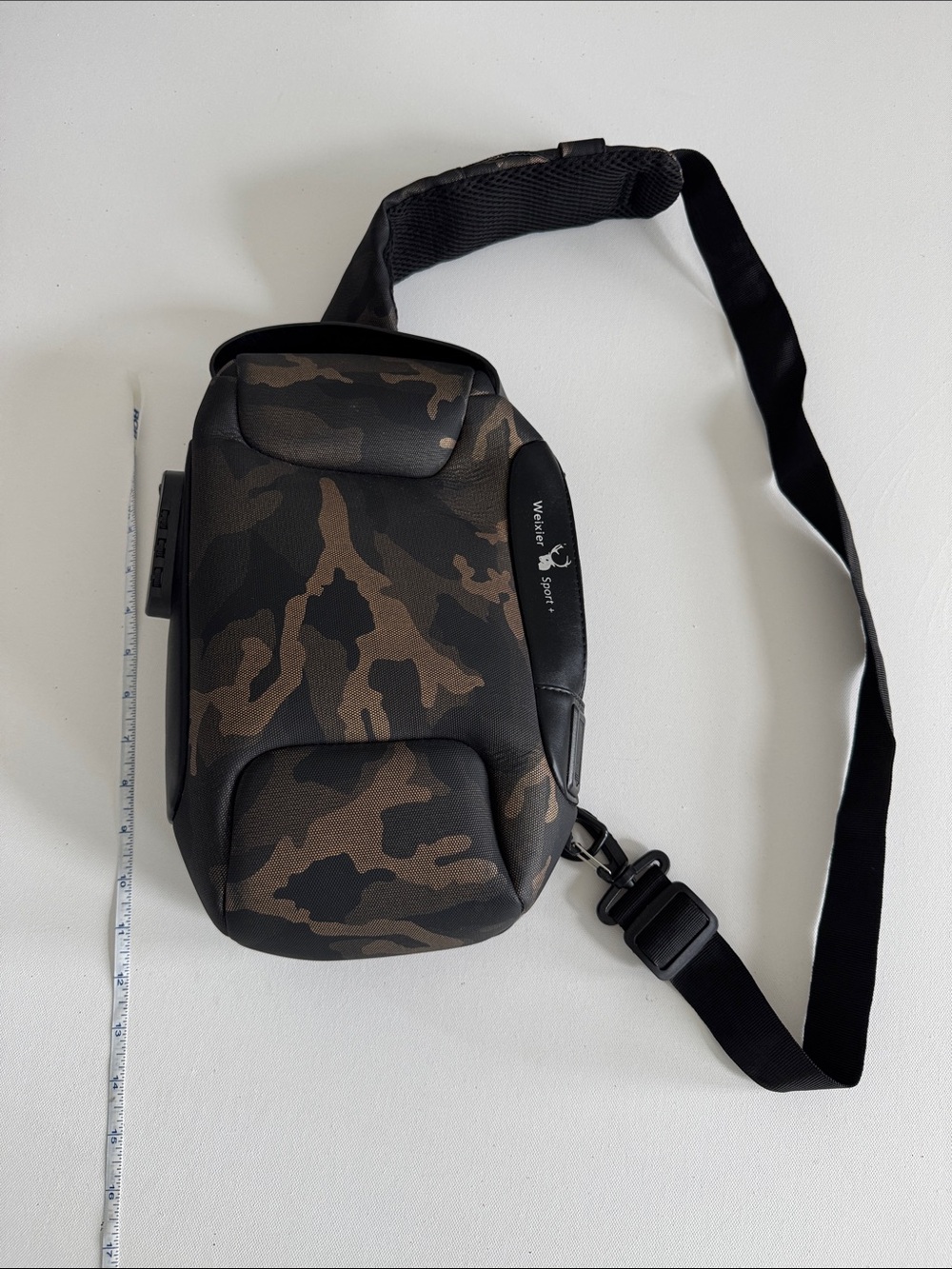 Men’s Camouflage Sling Belt Bag - Brown/Black